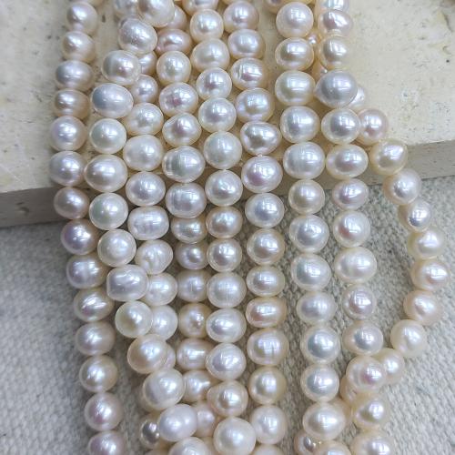 Potato Cultured Freshwater Pearl Beads, DIY, white mm Approx 38 cm 