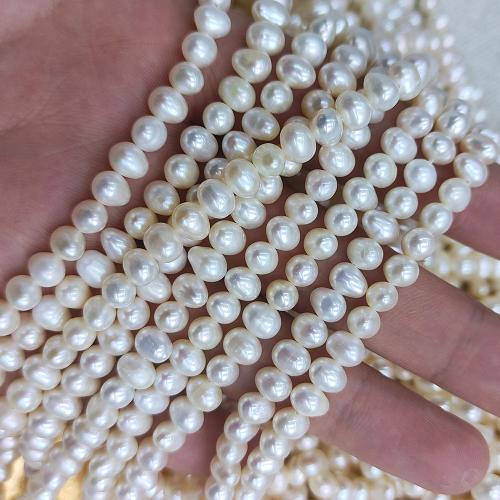 Potato Cultured Freshwater Pearl Beads, DIY, white mm Approx 38 cm 