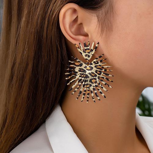 Zinc Alloy Drop Earring, plated, for woman, gold 