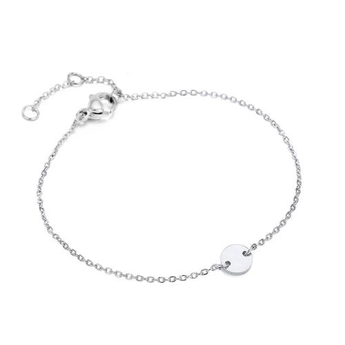 Stainless Steel Chain Bracelets, 316L Stainless Steel, with 3cm extender chain, plated, for woman Approx 15 cm 