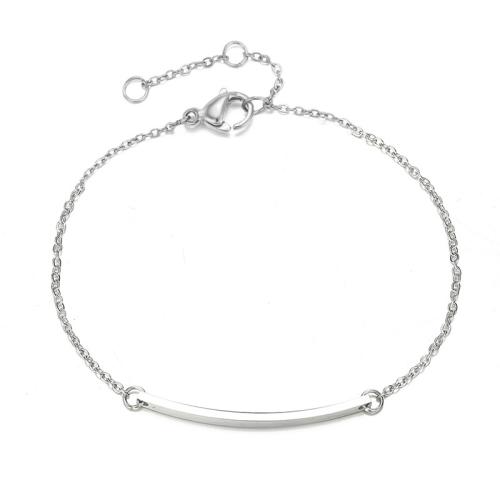 Pulseras de acero inoxidable, acero inoxidable 316L, con 3cm extender cadena, chapado, para mujer, más colores para la opción, longitud:aproximado 15 cm, Vendido por UD