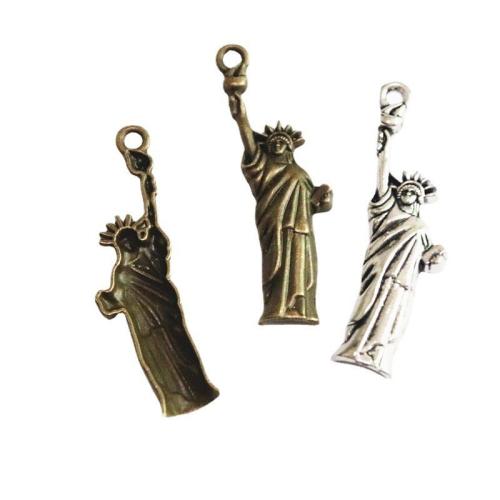 Zinc Alloy Jewelry Pendants, Lady Liberty, plated, DIY 