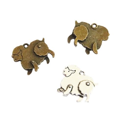 Zinc Alloy Animal Pendants, Sheep, plated, DIY 