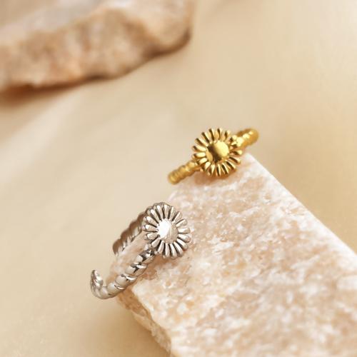 Edelstahl Fingerring, 304 Edelstahl, Sonnenblume, Modeschmuck & für Frau, keine, verkauft von PC