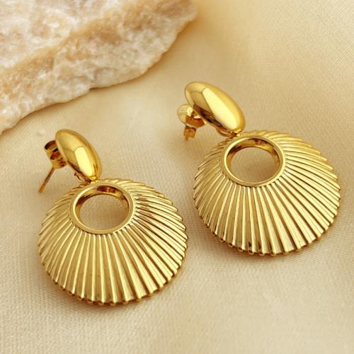 Stainless Steel Drop Earring, 304 Stainless Steel, fashion jewelry & for woman, golden 