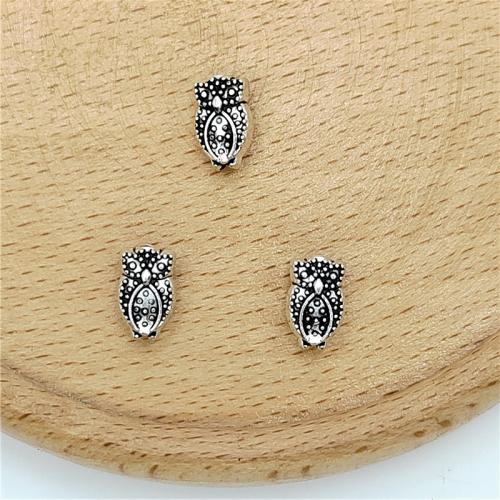 Zinc Alloy Animal Pendants, Owl, antique silver color plated, DIY 