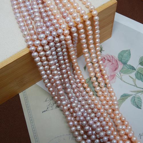 Natural Freshwater Pearl Loose Beads, Slightly Round, DIY .5mm Approx 38 cm 