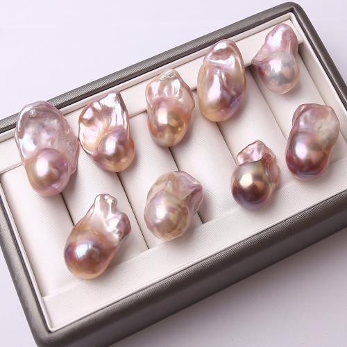 Baroque Cultured Freshwater Pearl Beads, DIY, purple Width about 14-16mm, length about 25-30mm [