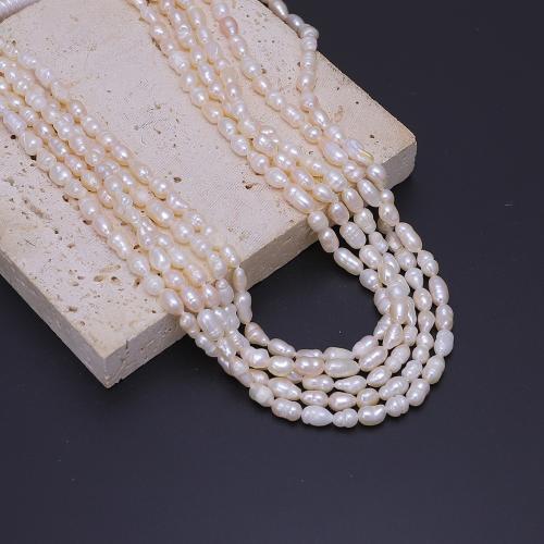 Rice Cultured Freshwater Pearl Beads, DIY, white mm Approx 38 cm [