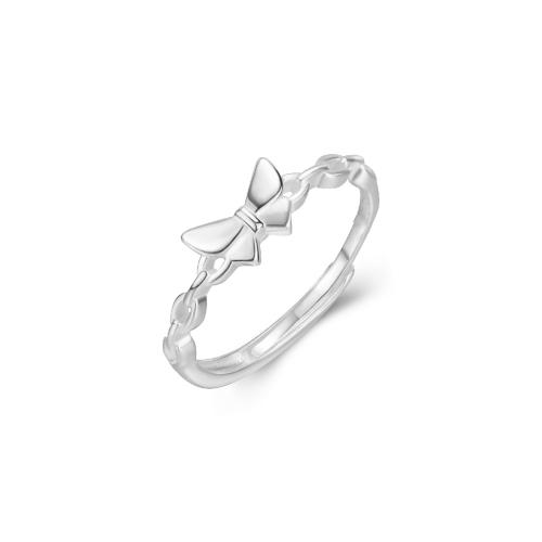 Sterling Silver Finger Ring, 925 Sterling Silver, Butterfly, for woman, silver color 