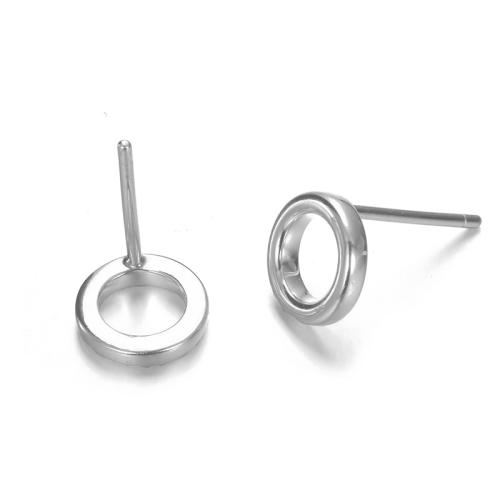 Stainless Steel Stud Earring, 316L Stainless Steel, plated, for woman 