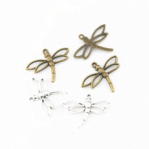 Zinc Alloy Animal Pendants, Dragonfly, plated, DIY [