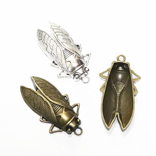 Zinc Alloy Animal Pendants, Cicada, plated, DIY 