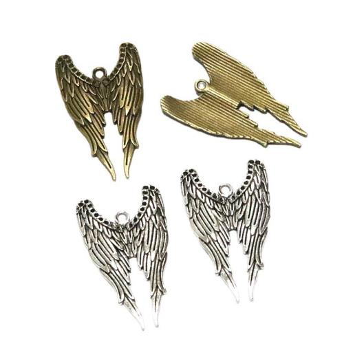 Wing Shaped Zinc Alloy Pendants, Angel Wing, plated, DIY 