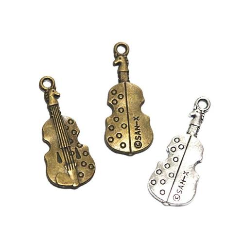 Pendentifs en alliage de zinc Instrument de musique en forme, guitare, Placage, DIY, plus de couleurs à choisir Vendu par sac