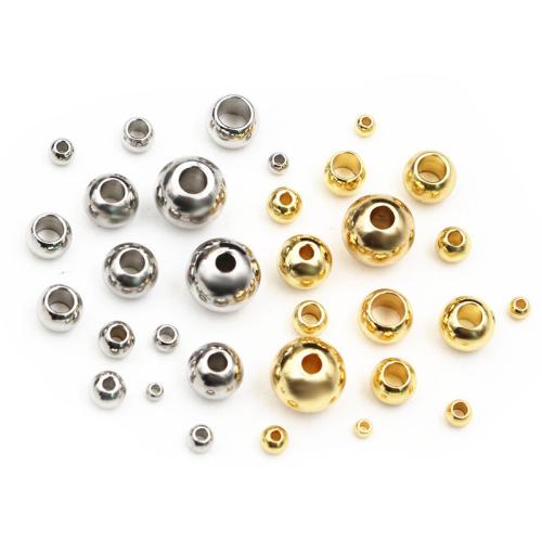 Stainless Steel Beads, Round, plated 