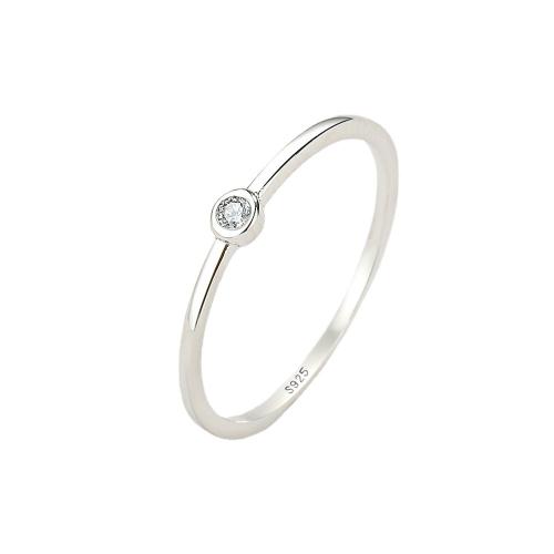 argent sterling 925 bague, Rond, normes différentes pour le choix & pour femme & avec strass Vendu par PC