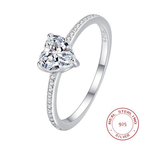 argent sterling 925 bague, coeur, normes différentes pour le choix & pour femme & avec strass Vendu par PC