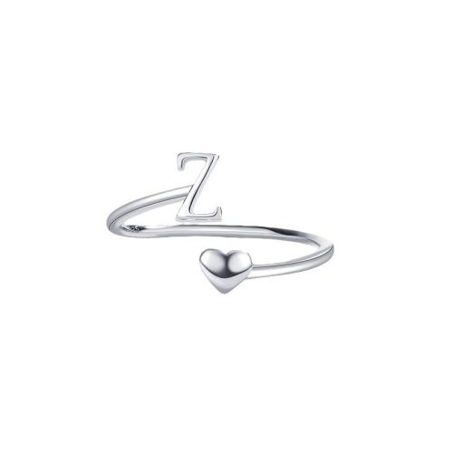 argent sterling 925 Cuff Bague, Lettre d’alphabet, styles différents pour le choix & pour femme Vendu par PC