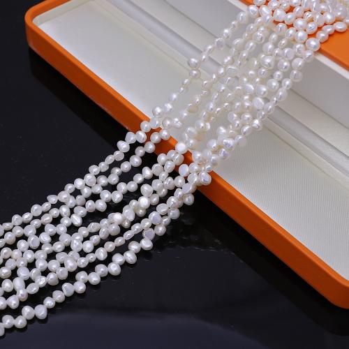 Potato Cultured Freshwater Pearl Beads, DIY, white, about：7-8mm Approx 38 cm 