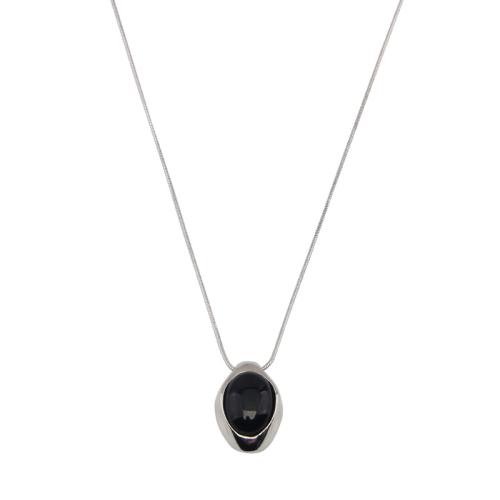 Chaîne en alliage de zinc de fer Collier Pull, avec Agate, Placage, bijoux de mode & pour femme, plus de couleurs à choisir, Pendant : . cm, Vendu par PC