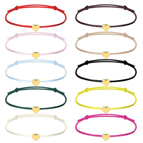 Laine cordon Bracelet, alliage de zinc, avec Fibre de polyester, Placage, Style bohème & unisexe, plus de couleurs à choisir, Vendu par PC