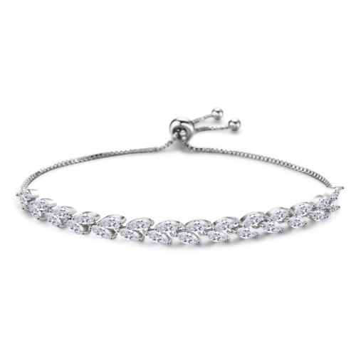 Bracelet cubique en laiton zircon pavent, pavé de micro zircon & pour femme, plus de couleurs à choisir, Vendu par PC