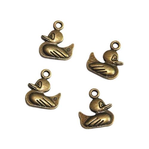 Zinklegierung Tier Anhänger, Ente, antike Bronzefarbe plattiert, DIY, 16x18.5mm, 60PCs/Tasche, verkauft von Tasche[