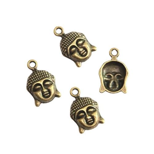 Zinc Alloy Jewelry Pendants, Buddha, antique bronze color plated, DIY 