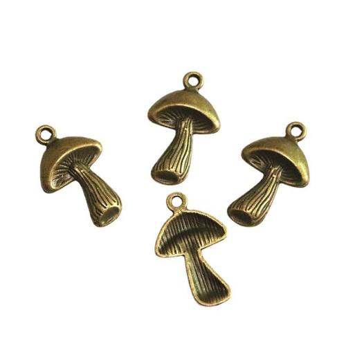 Zinc Alloy Jewelry Pendants, mushroom, antique bronze color plated, DIY 