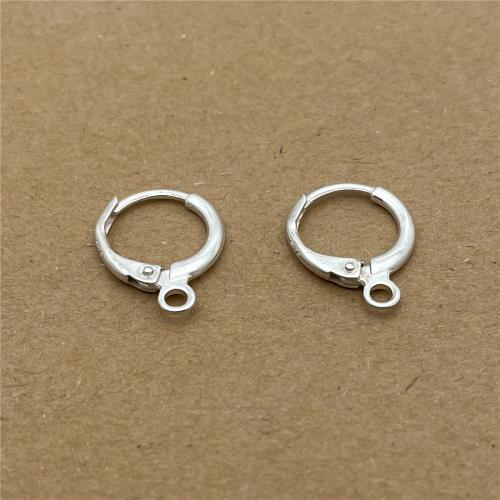 Sterling Silber Ohrreifen Komponenten, 925er Sterling Silber, DIY, 12mm, verkauft von Paar[