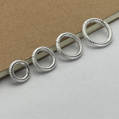 Sterling Silver Snap Clasp, 925 Sterling Silver, Donut, DIY 