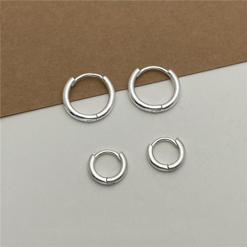 Sterling Silver Huggie Hoop Earring, 925 Sterling Silver, Unisex 