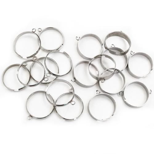 Base de Acero inoxidable para Anillo , acero inoxidable 304, Bricolaje & diferentes estilos para la opción, color original, diameter 18mm, 10PCs/Bolsa, Vendido por Bolsa