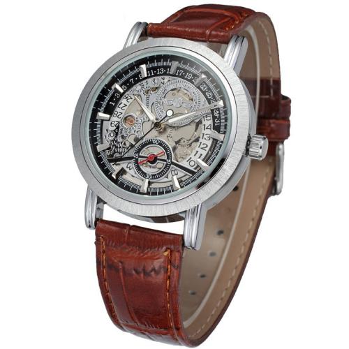 Men Wrist Watch, Glass, with Leather, Chinese movement, Life water resistant & fashion jewelry & for man Approx 24 cm 