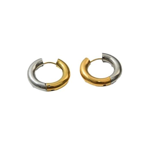 Mens acier inoxydable Hoop boucles d'oreilles, Acier inoxydable 304, bijoux de mode & pour femme Vendu par paire