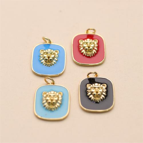 Enamel Brass Pendants, gold color plated, DIY 