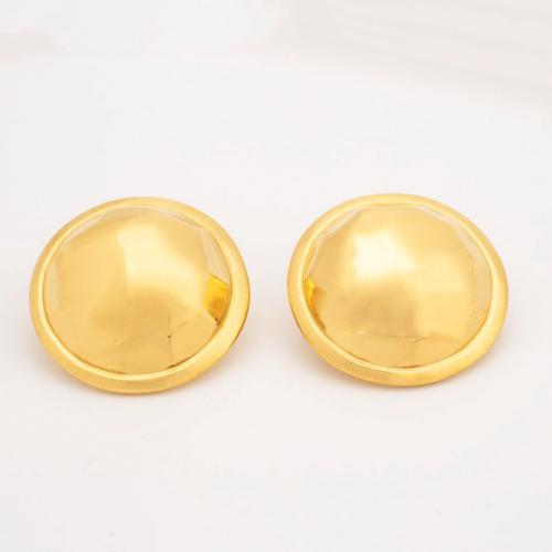 Stainless Steel Stud Earring, 304 Stainless Steel, Round, Vacuum Ion Plating, fashion jewelry & for woman 