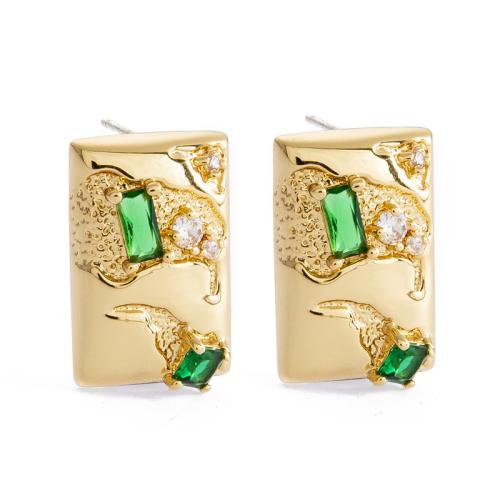 Cubic Zirconia Micro Pave Brass Earring, with Glass, micro pave cubic zirconia & for woman 22mm 