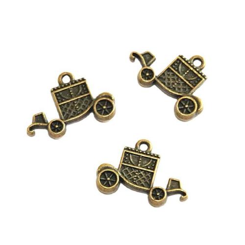 Zinc Alloy Jewelry Pendants, Carriage, antique bronze color plated, DIY 