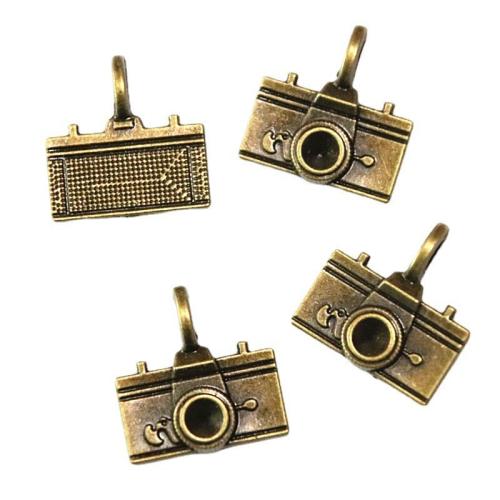 Zinc Alloy Jewelry Pendants, Camera, antique bronze color plated, DIY 