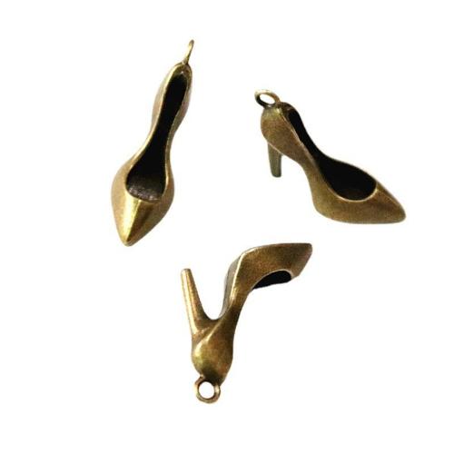 Zinc Alloy Shoes Pendants, antique bronze color plated, DIY [