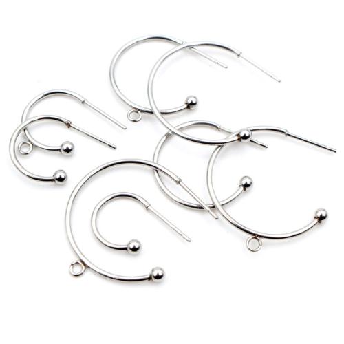 Stainless Steel Hook Earwire, 304 Stainless Steel, DIY  original color 