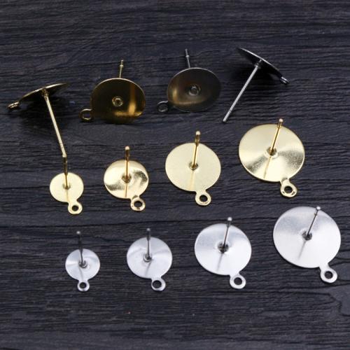 Stainless Steel Earring Stud Component, 304 Stainless Steel, DIY 