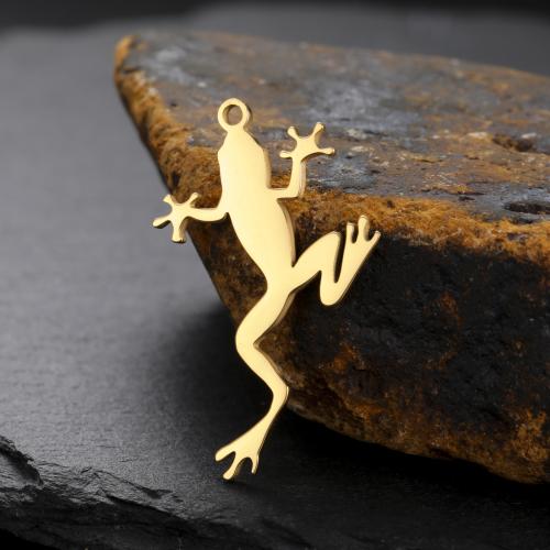 Stainless Steel Animal Pendants, 304 Stainless Steel, Frog, DIY 