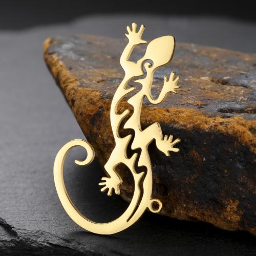 Stainless Steel Animal Pendants, 304 Stainless Steel, Gecko, DIY 