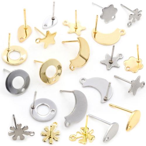 Stainless Steel Earring Stud Component, 304 Stainless Steel, DIY 