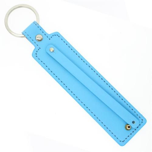 Leather Key Chains, PU Leather, with Zinc Alloy, Unisex 