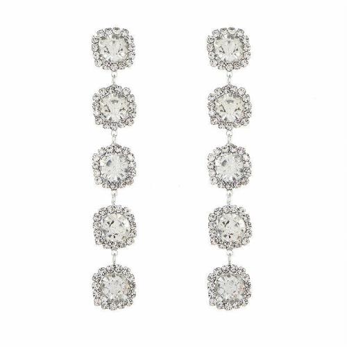 Cubic Zirconia Micro Pave Brass Earring, fashion jewelry & micro pave cubic zirconia & for woman 