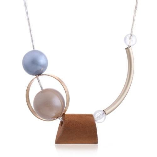 Collier acrylique, avec alliage de zinc, avec 7.4cm chaînes de rallonge, bijoux de mode & pour femme, plus de couleurs à choisir Environ 49.2 cm, Vendu par PC